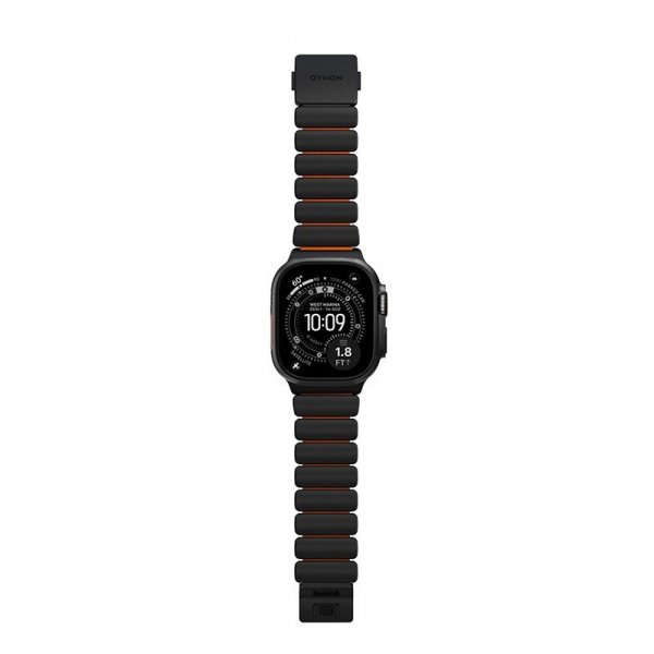 Nomad Apple Watch 44/45/46mm/Ultra 49mm ranneke Stratos Band, musta