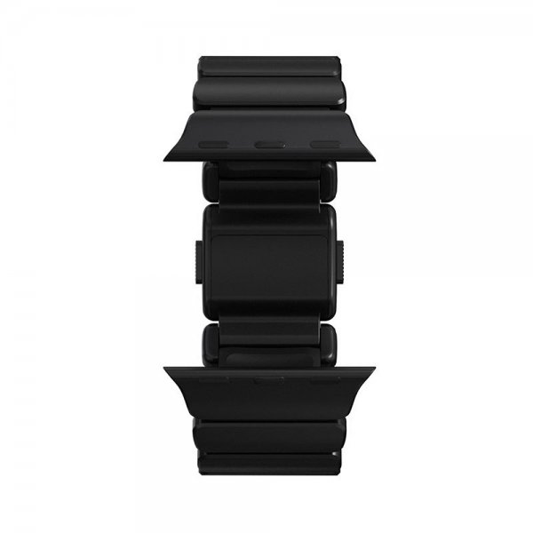 Nomad Apple Watch 44/45/46mm/Ultra 49mm ranneke Stratos Band Musta Ultra Oranssi