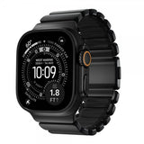 Nomad Apple Watch 44/45/46mm/Ultra 49mm ranneke Stratos Band Musta Ultra Oranssi