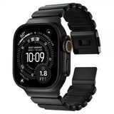 Nomad Apple Watch 44/45/46mm/Ultra 49mm ranneke Stratos Band Musta Ultra Oranssi
