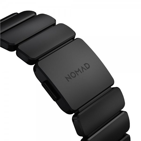 Nomad Apple Watch 44/45/46mm/Ultra 49mm ranneke Stratos Band Musta Ultra Oranssi