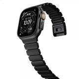 Nomad Apple Watch 44/45/46mm/Ultra 49mm ranneke Stratos Band Musta Ultra Oranssi