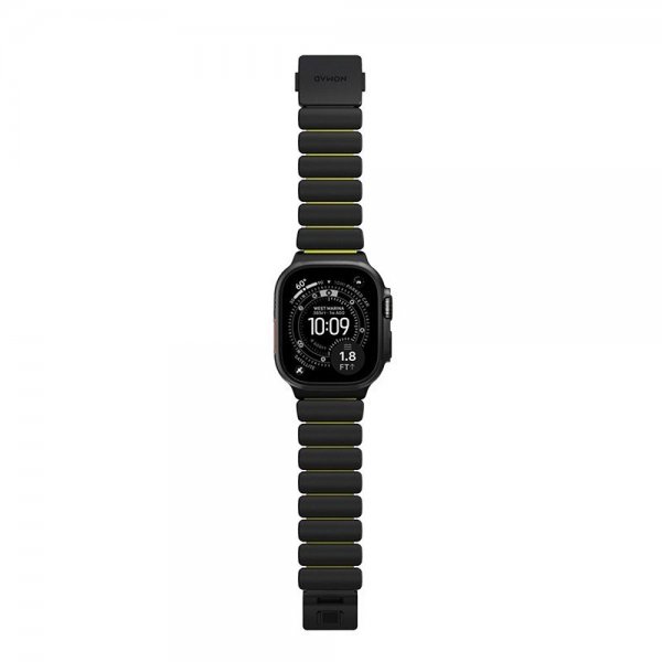 Nomad Apple Watch 44/45/46mm/Ultra 49mm ranneke Stratos Band Musta Volt
