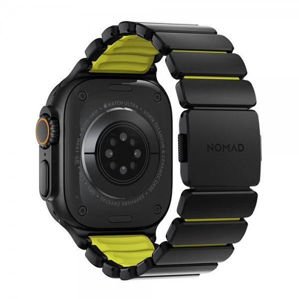 Nomad Apple Watch 44/45/46mm/Ultra 49mm ranneke Stratos Band Musta Volt