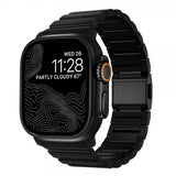 Nomad Apple Watch 44/45/46mm/Ultra 49mm ranneke Titanium Band musta