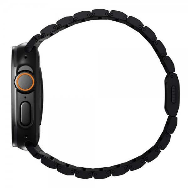 Nomad Apple Watch 44/45/46mm/Ultra 49mm ranneke Titanium Band musta