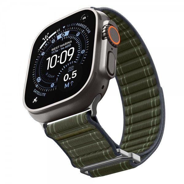 Spigen Apple Watch 44/45/46mm/Ultra 49mm ranneke WBF0 vihreä
