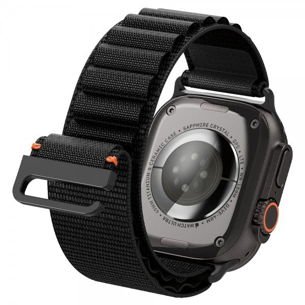 Spigen Apple Watch 44/45/46mm/Ultra 49mm ranneke WBF1 Musta