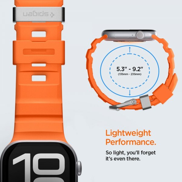 Spigen Apple Watch 44/45/46mm/Ultra 49mm ranneke WBS2, oranssi