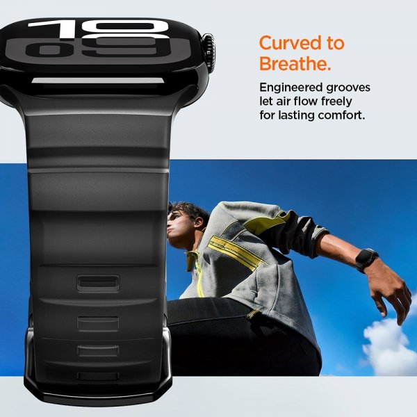 Spigen Apple Watch 44/45/46mm/Ultra 49mm ranneke WBS2, musta