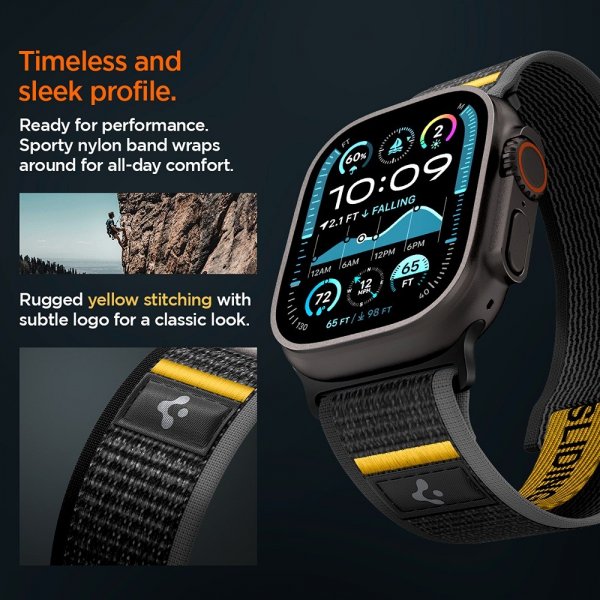 Spigen Apple Watch 44/45/46mm/Ultra 49mm ranneke Athlex Air Active Black