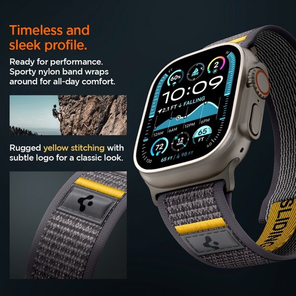 Spigen Apple Watch 44/45/46mm/Ultra 49mm ranneke Athlex Air Active Gray