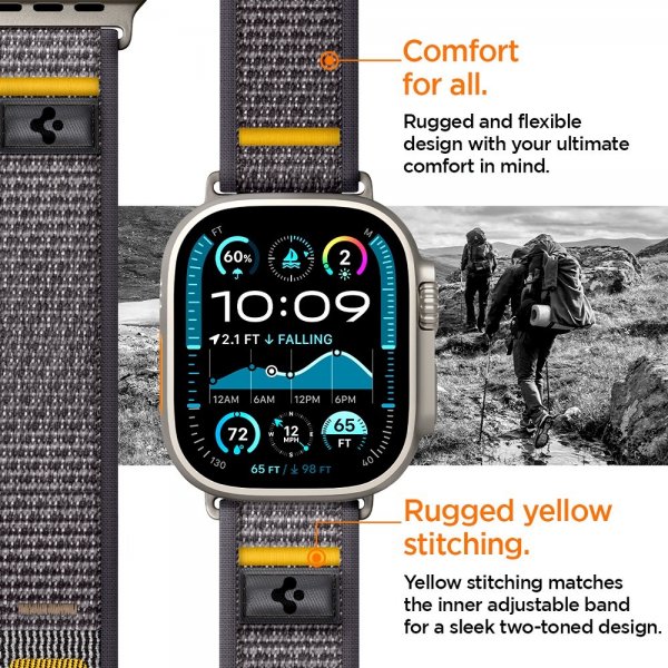 Spigen Apple Watch 44/45/46mm/Ultra 49mm ranneke Athlex Air Active Gray