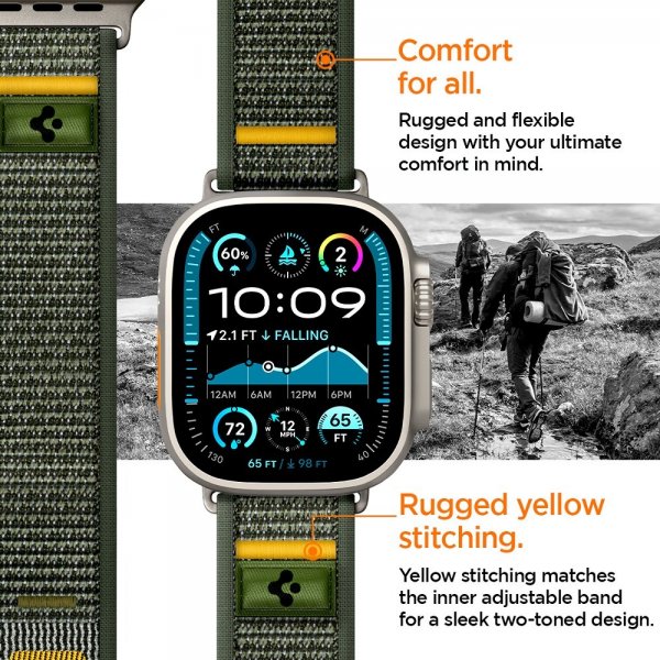 Spigen Apple Watch 44/45/46mm/Ultra 49mm ranneke Athlex Air Active Green