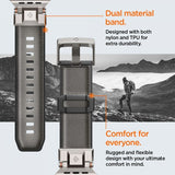 Spigen Apple Watch 44/45/46mm/Ultra 49mm ranneke DuraPro Armor Harmaa