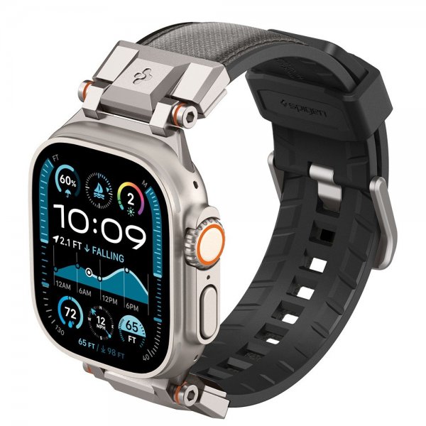 Spigen Apple Watch 44/45/46mm/Ultra 49mm ranneke DuraPro Armor Harmaa