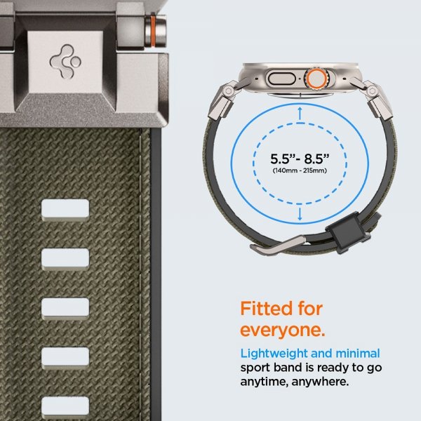 Spigen Apple Watch 44/45/46mm/Ultra 49mm ranneke DuraPro Armor Military Green