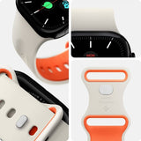 Spigen Apple Watch 44/45/46mm/Ultra 49mm ranneke Nano Pop Oranssi Beige