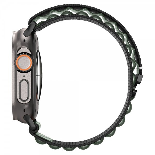 Spigen Apple Watch 44/45/46mm/Ultra 49mm ranneke WBF1 musta vihreä