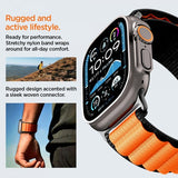 Spigen Apple Watch 44/45/46mm/Ultra 49mm ranneke WBF1 musta oranssi