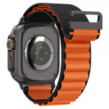 Spigen Apple Watch 44/45/46mm/Ultra 49mm ranneke WBF1 musta oranssi