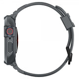 Spigen Apple Watch 44/45 mm ranneke ja suojakuori Rugged Armor Pro, tummanharmaa