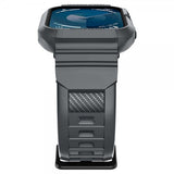 Spigen Apple Watch 44/45 mm ranneke ja suojakuori Rugged Armor Pro, tummanharmaa