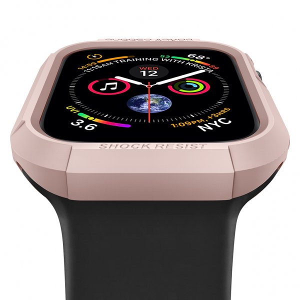 Spigen Apple Watch 44/45mm Suojakuori Rugged Armor Ruusukulta