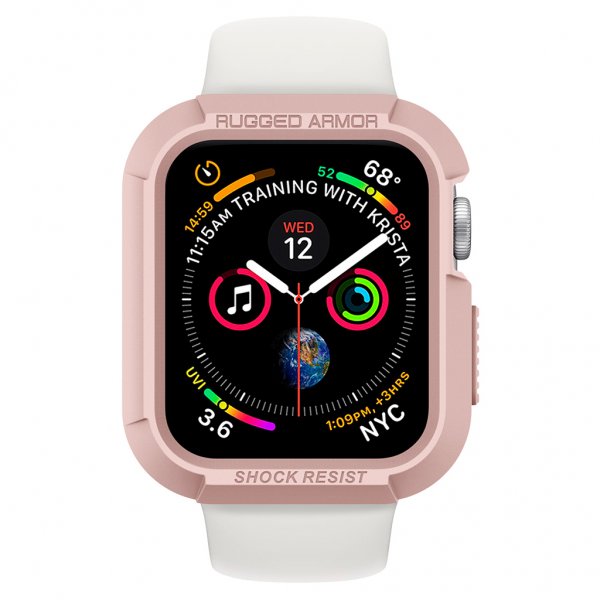 Spigen Apple Watch 44/45mm Suojakuori Rugged Armor Ruusukulta