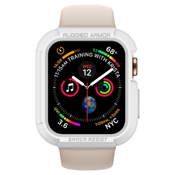 Spigen Apple Watch 44/45 mm Kuori Rugged Armor Valkoinen