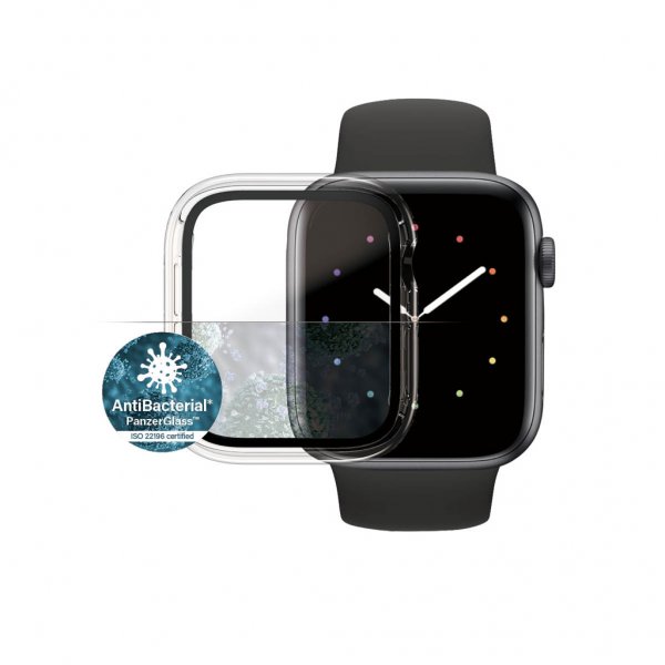 PanzerGlass Apple Watch 44mm (Series 4/5/6/SE) kuori ja näytönsuoja, koko kehon suojaus, kirkas