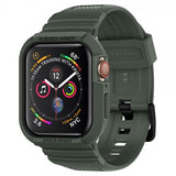 Spigen Apple Watch 44/45mm kuori rannekkeella Rugged Armor Pro Military Green