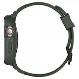 Spigen Apple Watch 44/45mm kuori rannekkeella Rugged Armor Pro Military Green