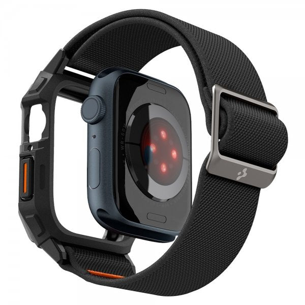 Spigen Apple Watch 45mm ranneke ja kuori Lite Fit Pro Matte Black