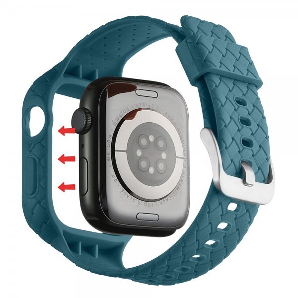 Apple Watch 45mm Ranneke, kudottu, turkoosi
