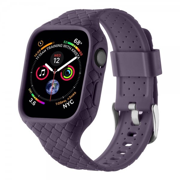 Apple Watch 45mm ranneke, kudottu, violetti