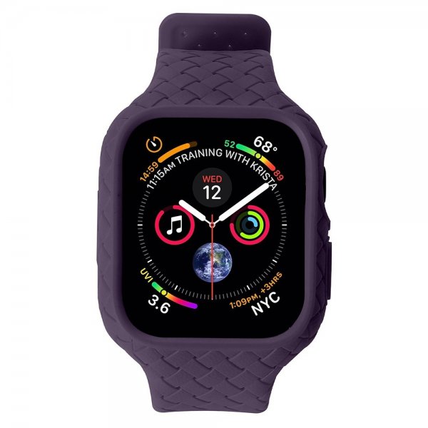 Apple Watch 45mm ranneke, kudottu, violetti
