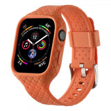 Apple Watch 45mm ranneke, kudottu, oranssi