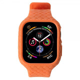Apple Watch 45mm ranneke, kudottu, oranssi