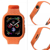 Apple Watch 45mm ranneke, kudottu, oranssi