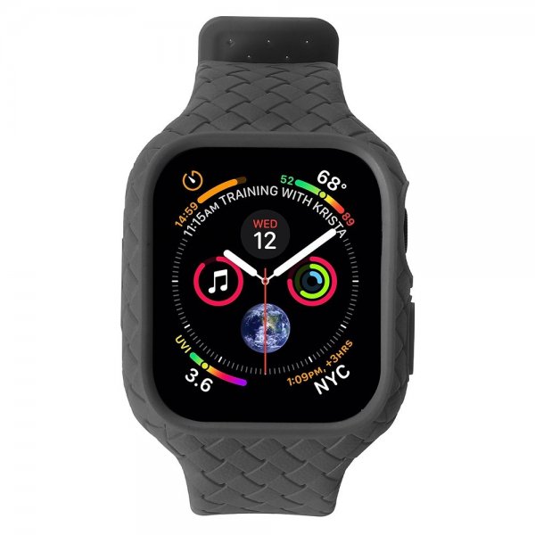Apple Watch 45mm ranneke, kudottu, musta