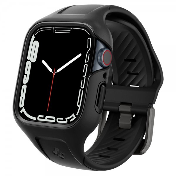 Spigen Apple Watch 45 mm kuori ja ranneke Liquid Air Pro, musta