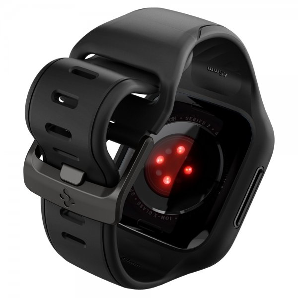 Spigen Apple Watch 45 mm kuori ja ranneke Liquid Air Pro, musta