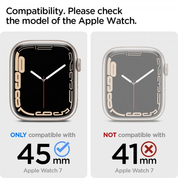 Spigen Apple Watch 45 mm kuori ja ranneke Liquid Air Pro, musta