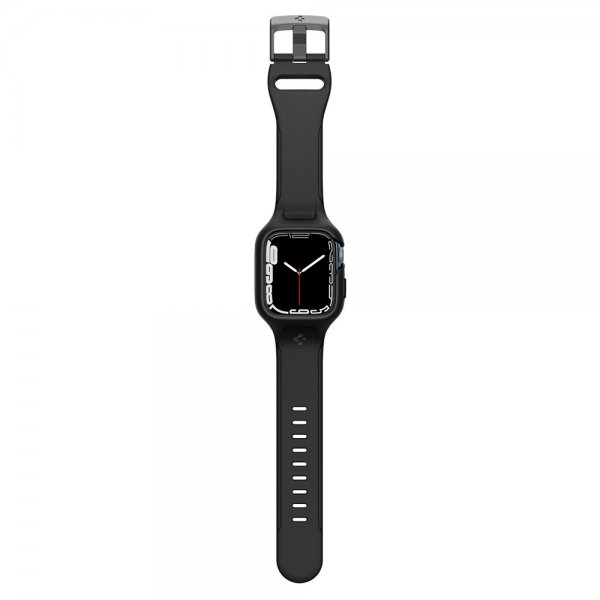 Spigen Apple Watch 45 mm kuori ja ranneke Liquid Air Pro, musta