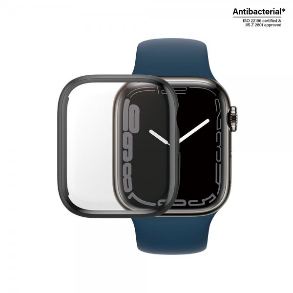 PanzerGlass Apple Watch 45mm Kuori näytönsuojalla Full Body Protector Musta