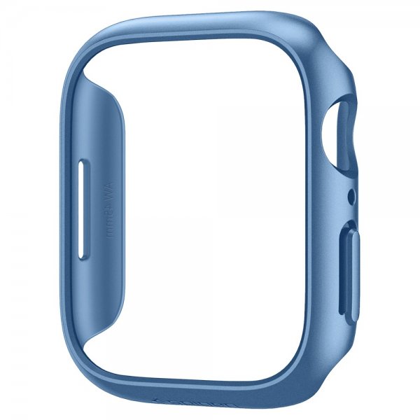 Spigen Apple Watch 45mm Thin Fit -suojakuori, Metallic Blue