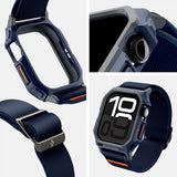 Spigen Apple Watch 46mm (Series 10/11) ranneke ja suojakotelo Lite Fit Pro Navy Blue