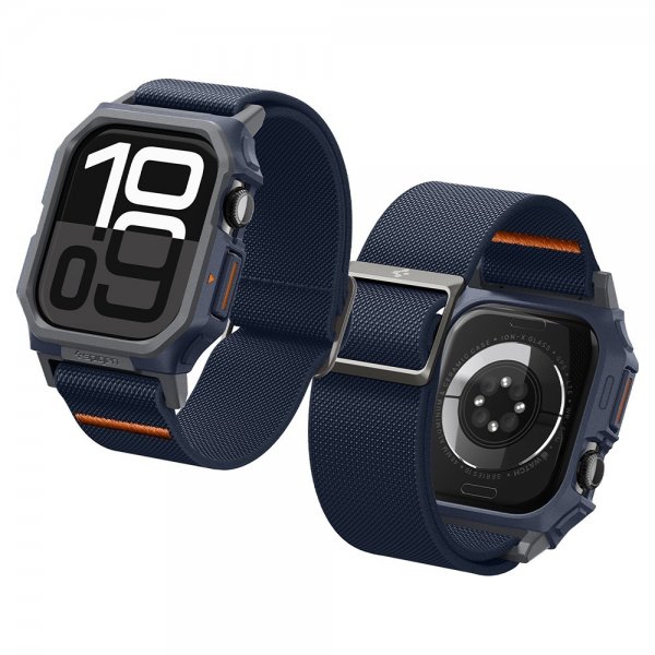 Spigen Apple Watch 46mm (Series 10/11) ranneke ja suojakotelo Lite Fit Pro Navy Blue