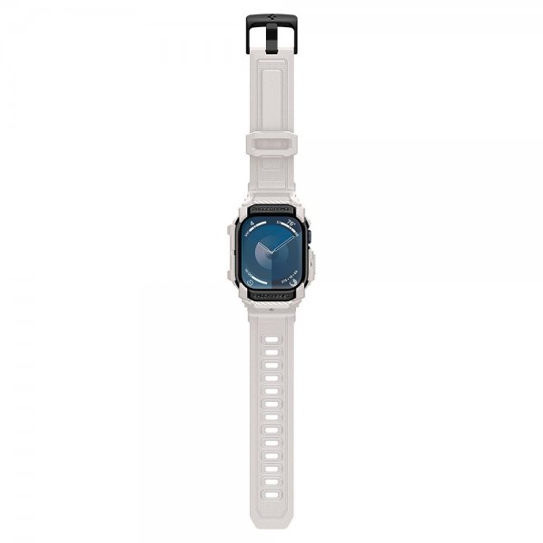 Spigen Apple Watch 46mm (Series 10/11) ranneke ja suojakuori Rugged Armor Pro Dune Beige
